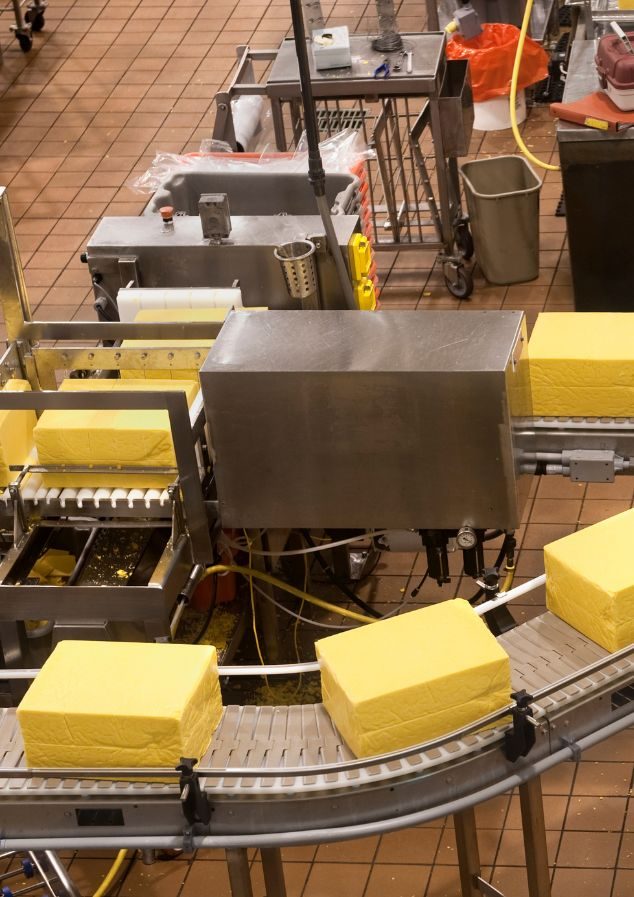 Linea automatizzata di confezionamento in un impianto industriale moderno.