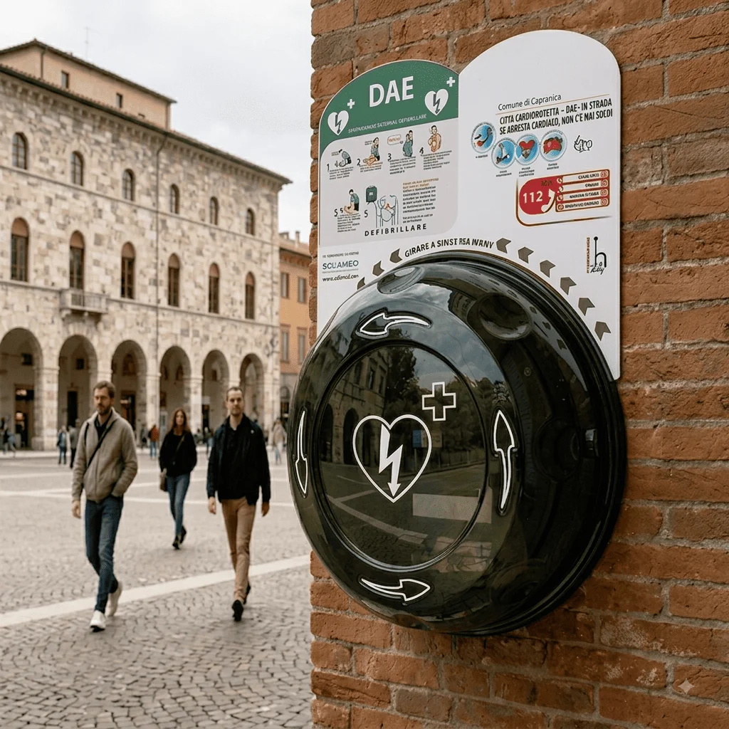 DAE in piazze pubbliche